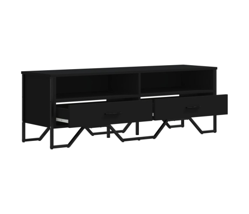 Mueble de TV madera de ingeniería negro 122x34x41 cm