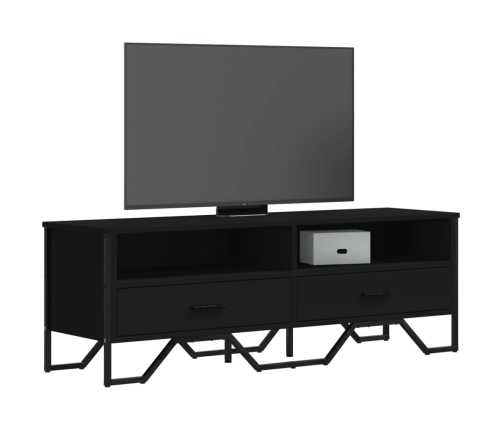 Mueble de TV madera de ingeniería negro 122x34x41 cm