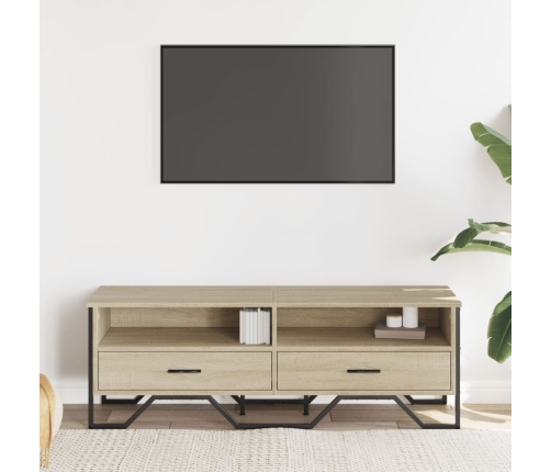 Mueble de TV madera de ingeniería roble Sonoma 122x34x41 cm