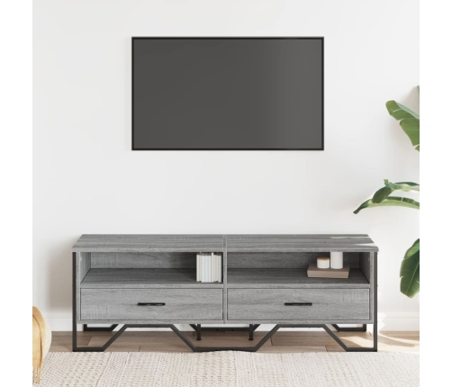 Mueble de TV madera de ingeniería gris sonoma 122x34x41 cm