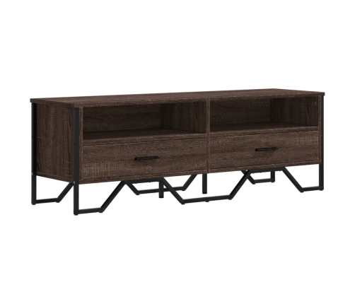 Mueble de TV madera de ingeniería marrón roble 122x34x41 cm