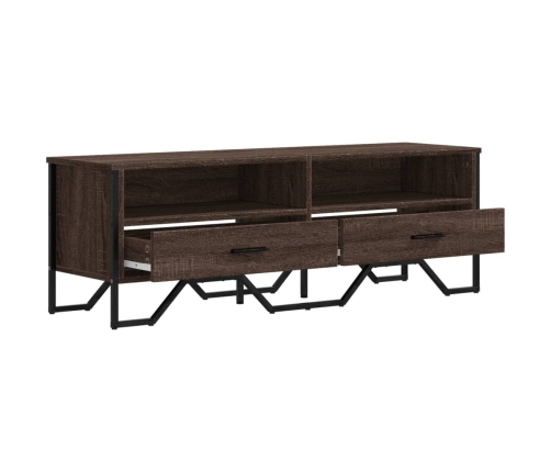 Mueble de TV madera de ingeniería marrón roble 122x34x41 cm