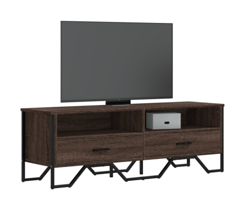 Mueble de TV madera de ingeniería marrón roble 122x34x41 cm