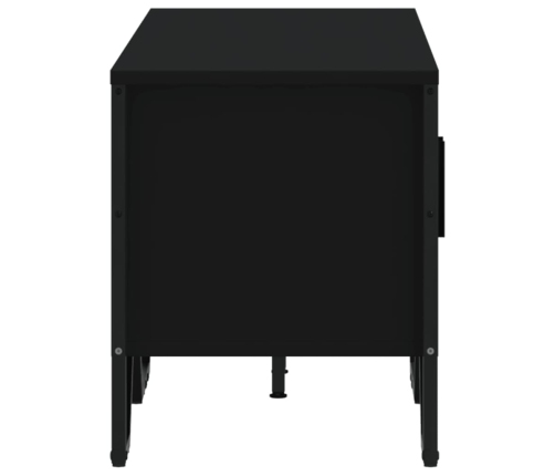 Mueble de TV madera de ingeniería negro 122x34x41 cm