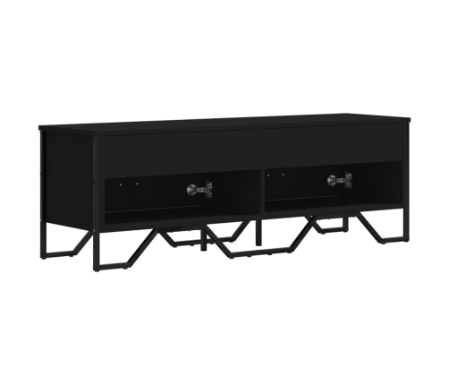 Mueble de TV madera de ingeniería negro 122x34x41 cm