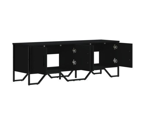 Mueble de TV madera de ingeniería negro 122x34x41 cm