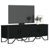 Mueble de TV madera de ingeniería negro 122x34x41 cm