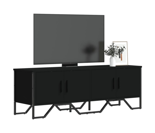 Mueble de TV madera de ingeniería negro 122x34x41 cm