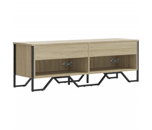 Mueble de TV madera de ingeniería roble Sonoma 122x34x41 cm