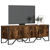 vidaXL Mueble de TV madera de ingeniería roble ahumado 122x34x41 cm