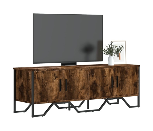 Mueble de TV madera de ingeniería roble ahumado 122x34x41 cm