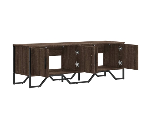 Mueble de TV madera de ingeniería marrón roble 122x34x41 cm