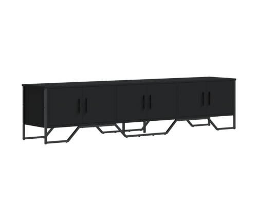 Mueble de TV madera de ingeniería negro 180x34x41 cm