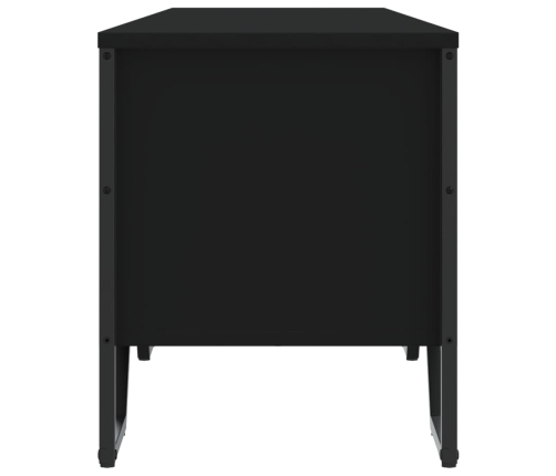 Mueble de TV madera de ingeniería negro 180x34x41 cm