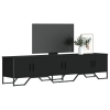 Mueble de TV madera de ingeniería negro 180x34x41 cm