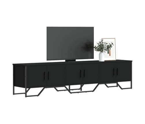 Mueble de TV madera de ingeniería negro 180x34x41 cm