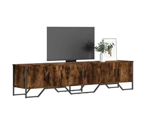 Mueble de TV madera de ingeniería roble ahumado 180x34x41 cm