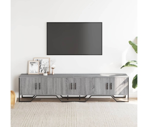 Mueble de TV madera de ingeniería gris Sonoma 180x34x41 cm