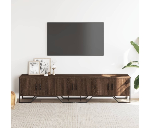 Mueble de TV madera de ingeniería roble marrón 180x34x41 cm