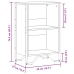 Estantería madera de ingeniería negro 50x31x74,5 cm