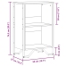 Estantería madera de ingeniería roble Sonoma 50x31x74,5 cm