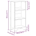 Estantería de madera de ingeniería roble Sonoma 50x31x106 cm