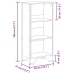 Estantería de madera de ingeniería gris Sonoma 50x31x106 cm