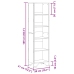 Estantería madera de ingeniería marrón roble 50x31x169 cm