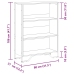 Estantería madera de ingeniería roble ahumado 80x31x106 cm