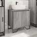 Armario lavabo baño madera ingeniería gris Sonoma 60x35x60 cm