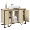 Armario lavabo baño madera ingeniería roble Sonoma 91x35x60 cm