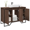 Armario lavabo baño madera ingeniería marrón roble 91x35x60 cm