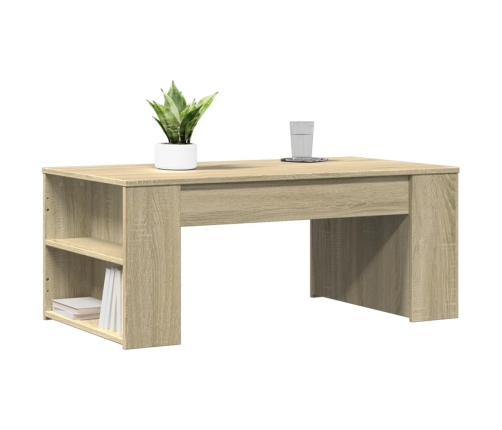 Mesa de centro madera de ingeniería roble Sonoma 102x55x42 cm