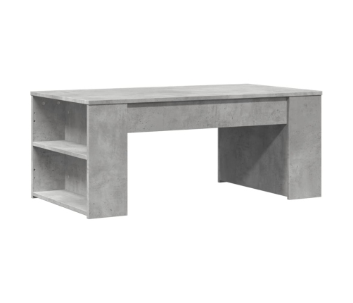 Mesa de centro madera de ingeniería gris hormigón 102x55x42 cm