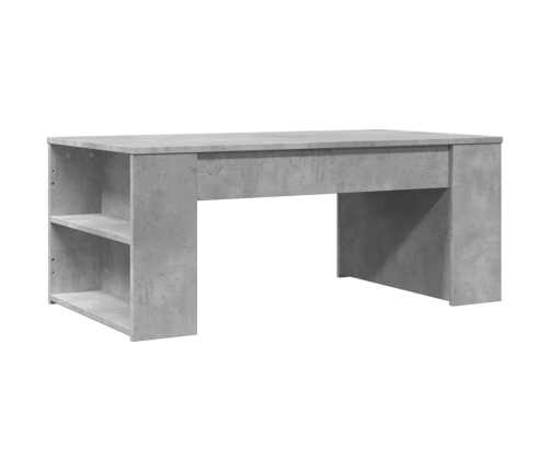 Mesa de centro madera de ingeniería gris hormigón 102x55x42 cm