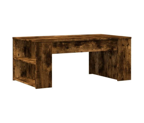 Mesa de centro madera de ingeniería roble ahumado 102x55x42 cm