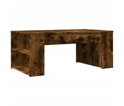 Mesa de centro madera de ingeniería roble ahumado 102x55x42 cm