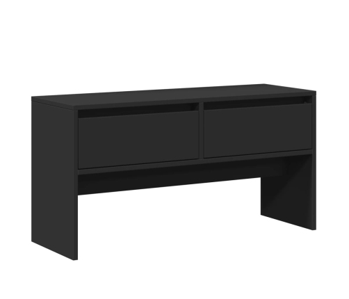 Set de muebles de recibidor 4 piezas madera de ingeniería negro