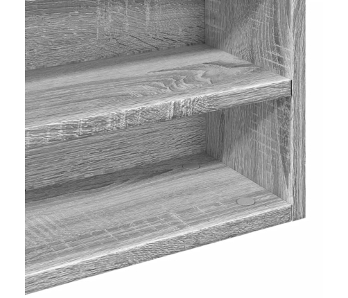 Vitrina de madera de ingeniería gris Sonoma 100x15x58 cm