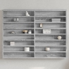 Vitrina de madera de ingeniería gris Sonoma 100x8,5x75 cm