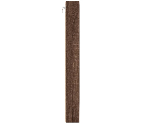 vidaXL Vitrina de madera de ingeniería marrón roble 100x8,5x75 cm