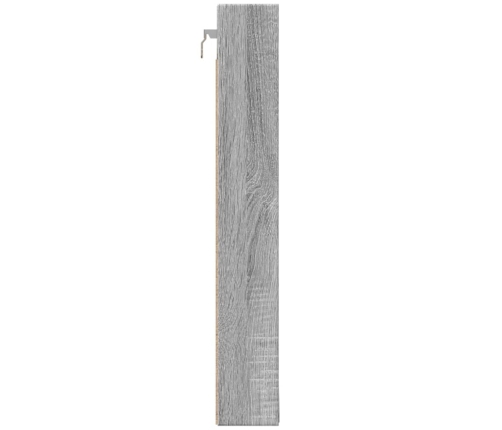 Vitrina de madera de ingeniería gris Sonoma 100x8,5x58 cm