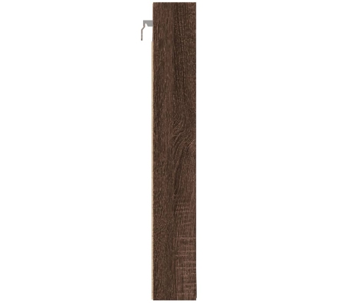 Vitrina de madera de ingeniería marrón roble 100x8,5x58 cm