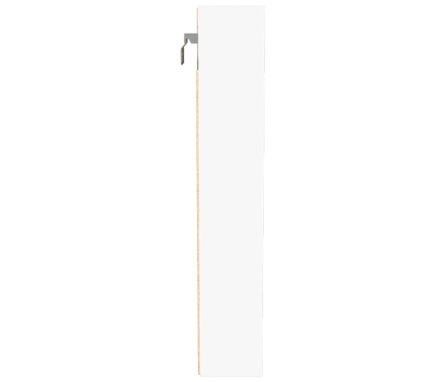 vidaXL Vitrina de madera de ingeniería blanca 100x8,5x50 cm