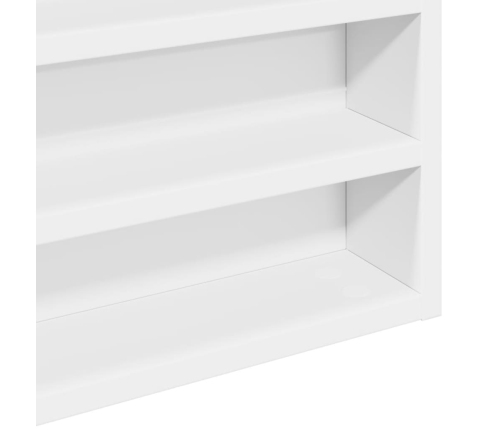 vidaXL Vitrina de madera de ingeniería blanca 100x8,5x50 cm