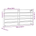 Vitrina de madera de ingeniería blanca 100x8,5x50 cm