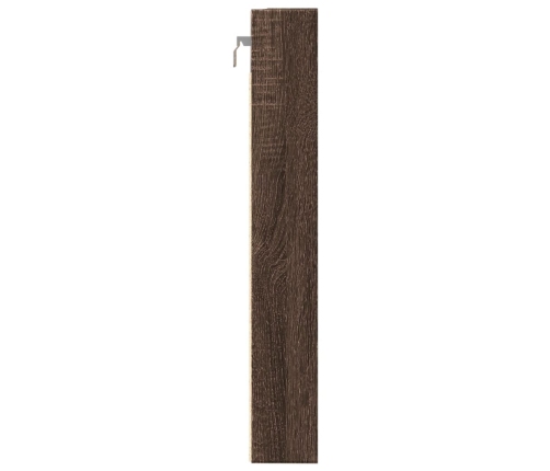 Vitrina de madera de ingeniería marrón roble 80x8,5x58 cm