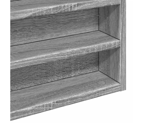 vidaXL Vitrina de madera de ingeniería gris Sonoma 60x8,5x58 cm