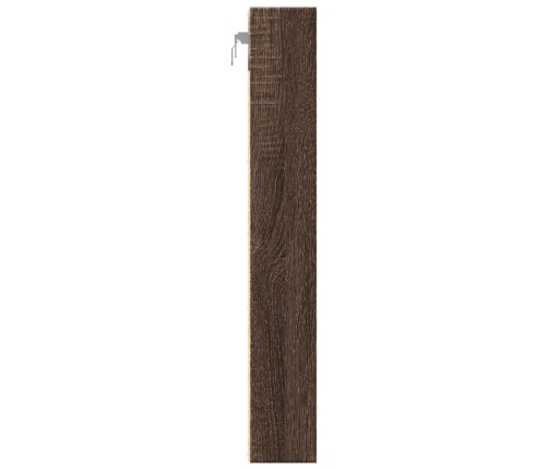 Vitrina de madera de ingeniería marrón roble 60x8,5x58 cm