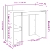 Escritorio madera de ingeniería roble ahumado 103,5x56,5x94 cm